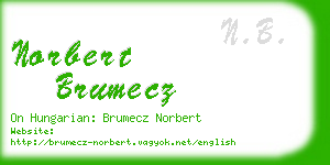 norbert brumecz business card